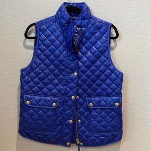 J. Crew Cobalt 70% DOWN puffer vest